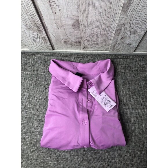 Womens Wild Fable Pink Mauve Button Up Long Sleeves Dress Size Large - Picture 3 of 5